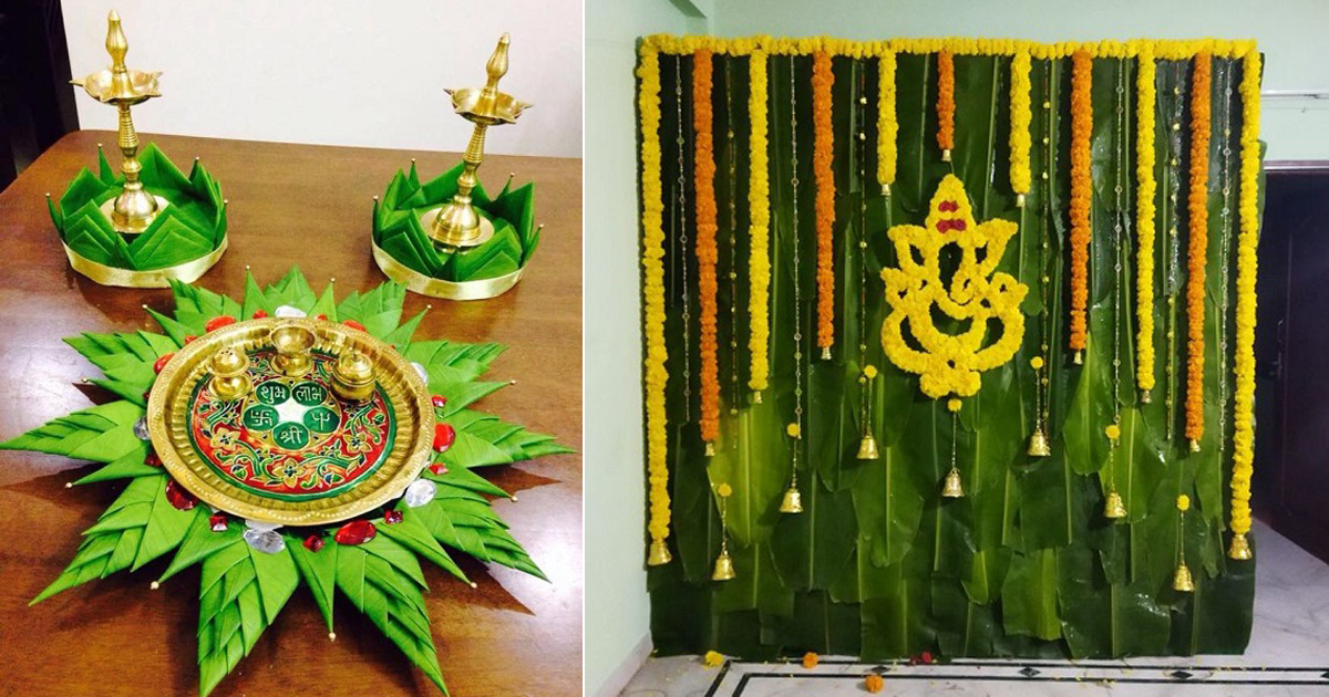 Best Banana Leaf Decoration Ideas for Pooja • India Gardening