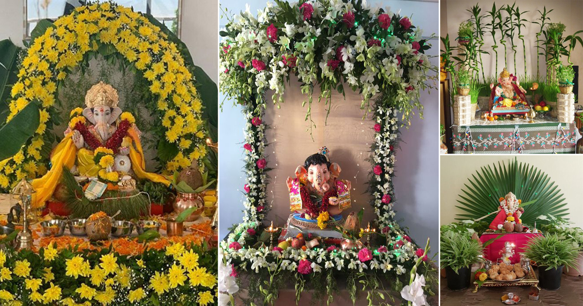 specialyou.in Ganpati decoration items for home | backdrop for pooja room  decoration items | Marigold and green vines garland 10 items Price in India  - Buy specialyou.in Ganpati decoration items for home |