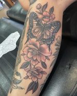 Butterfly Flower Tattoo 7