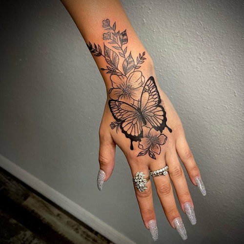 Butterfly Flower Tattoo 13