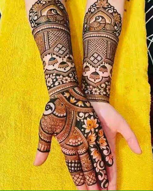 50 Flower Mehndi Designs for Diwali 49