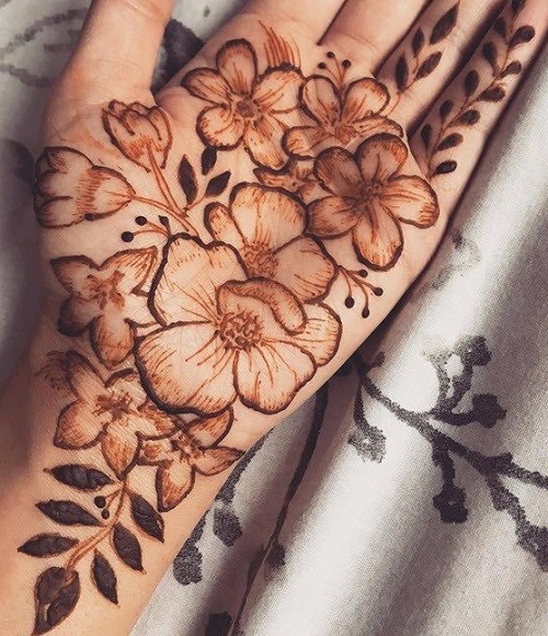 50 Flower Mehndi Designs for Diwali 29