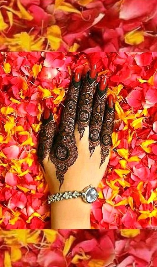 50 Flower Mehndi Designs for Diwali 37