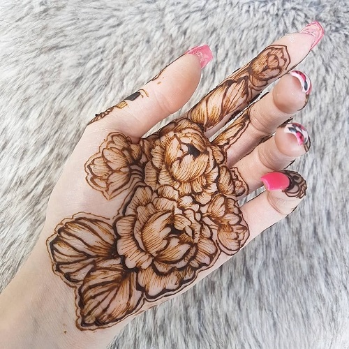 50 Flower Mehndi Designs for Diwali 21
