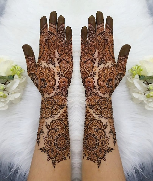 50 Flower Mehndi Designs for Diwali 25