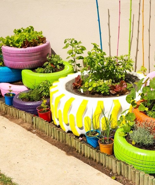 15 Tyre Decoration for Garden 11
